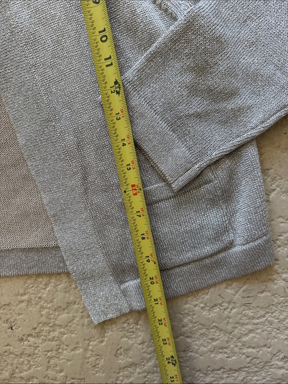 Talbots Beige Open-Front Knit Cardigan - Picture 4 of 6